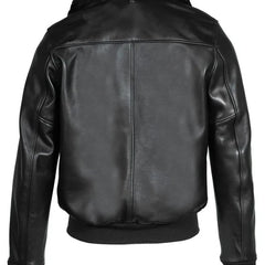 Men's Black A2 Aviator Bomber Leather Jacket