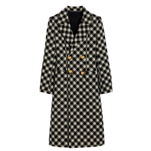 Kristin Davis Check Coat