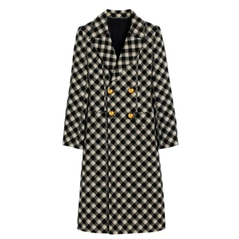 Kristin Davis Check Coat