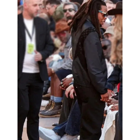 Paris Fashion Week 2025 Jay-Z Black Jacket