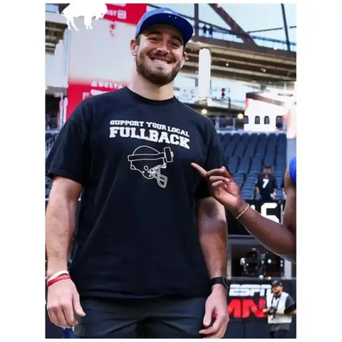 Support Your Local Fullback Bills Black T-Shirt