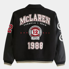 McLaren Varsity Black Bomber Jacket