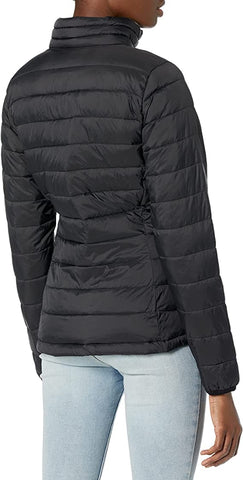 Womens Puffer Jacket Long Sleeve, Black