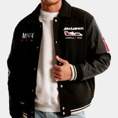 McLaren Varsity Black Bomber Jacket