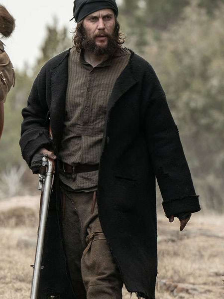 Isaac American Primeval Black Wool Coat