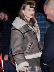 Taylor Swift NYC Shearling Brown Jacket
