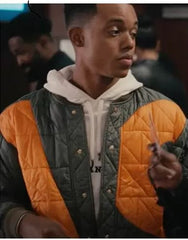 Jabari Banks Bel-air Quilted Bomber Jacket
