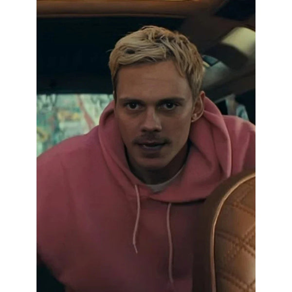 Bill Skarsgård Locked 2025 Pink Hoodie
