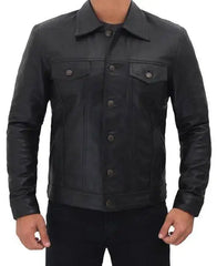 Men’s Real Leather Trucker Jacket | Premium Style
