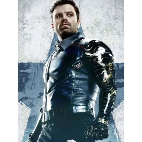 Thunderbolts 2025 Sebastian Stan Black Leather Jacket