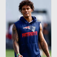 Patriots Christian Gonzalez Vest Hoodie