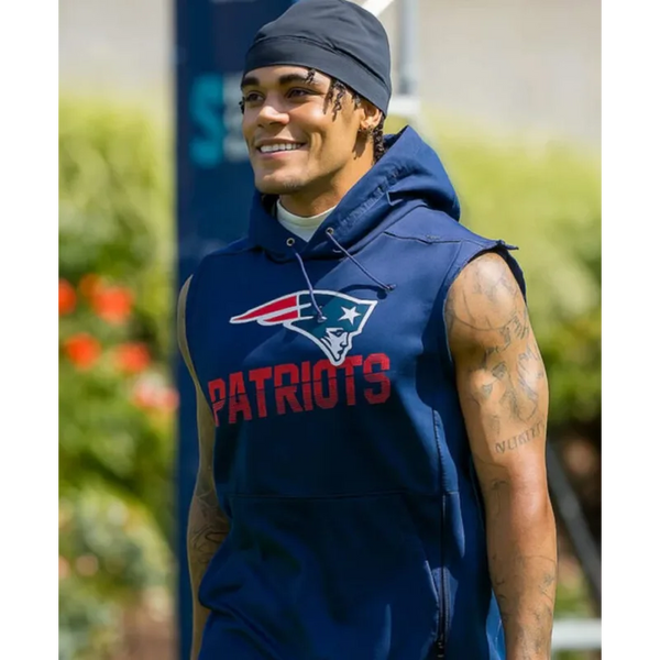 Patriots Christian Gonzalez Vest Hoodie