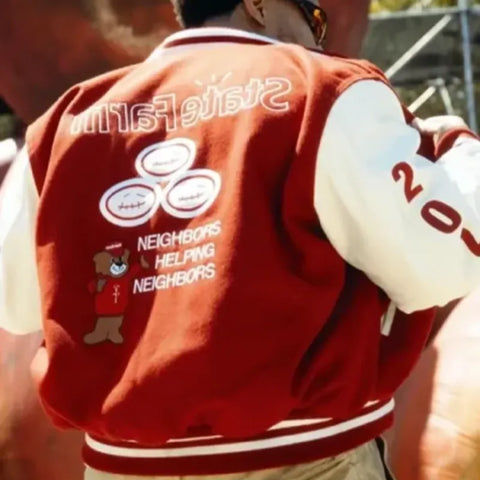 Travis Scott Cactus Jack x State Farm Varsity Jacket