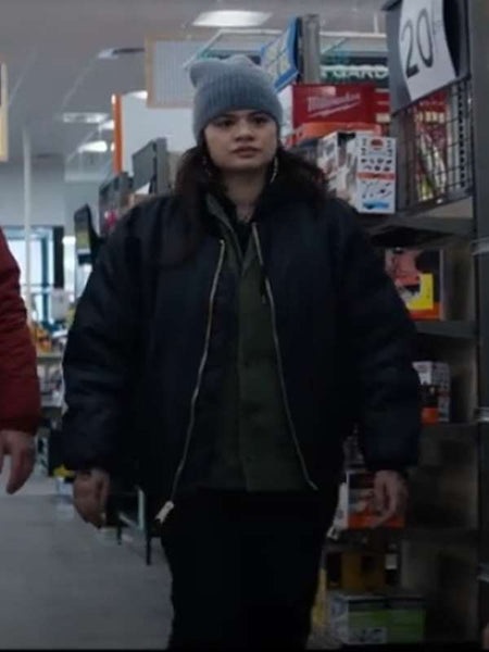 Melonie Diaz Cold Wallet Black Bomber Jacket