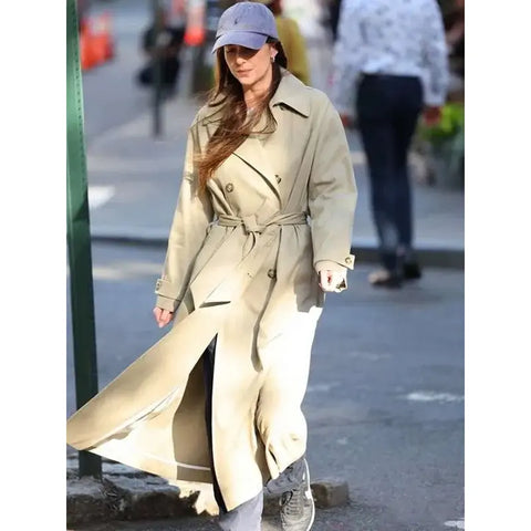 Materialists Dakota Johnson Beige Trench Coat