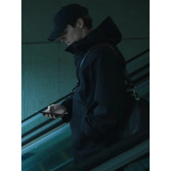 The Day of the Jackal Eddie Redmayne Black Hooded Jacket