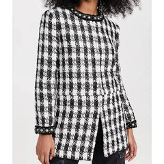 The Residence 2025 Eliza Coupe Checkered Tweed Jacket