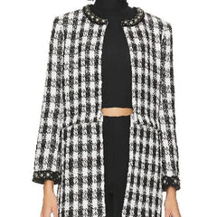 The Residence 2025 Eliza Coupe Checkered Tweed Jacket