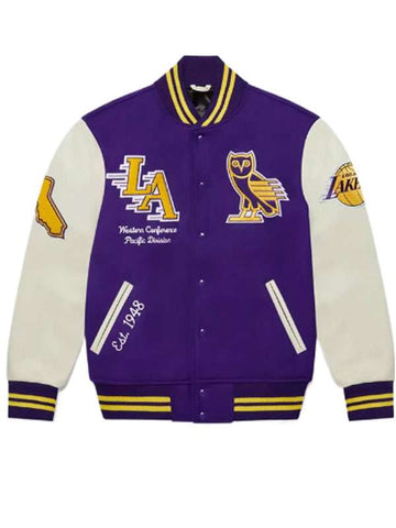 OVO Los Angeles Lakers Varsity Jacket
