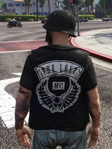 The Lost MC GTA 5 Black Leather Vest