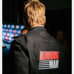 The Running Man Glen Powell Black Denim Jacket
