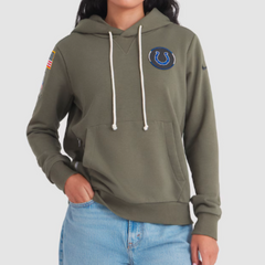 Indianapolis Colts Olive 2025 Salute to Service Sideline Hoodie