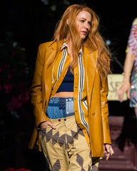 It Ends With Us Blake Lively Leather Coat