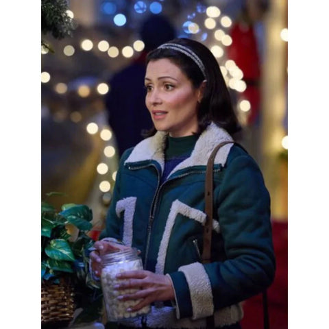 Italia Ricci Trading Up Christmas 2024 Green Shearling Jacket