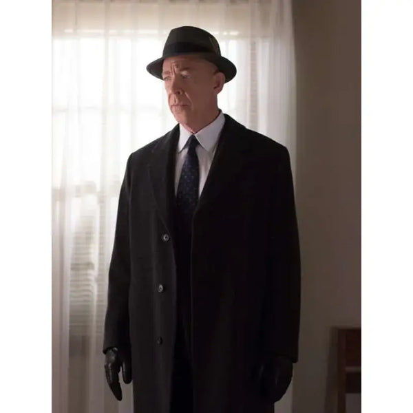 J.K. Simmons The Accountant Black Wool Coat