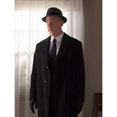 J.K. Simmons The Accountant Black Wool Coat