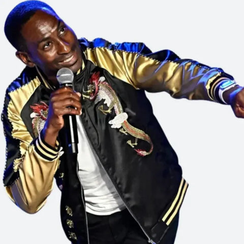 JFGF Institute Mike Estime Black Bomber Jacket