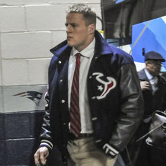 JJ Watt Houston Texans Black Varsity Jacket