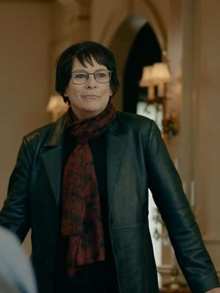 Jamie Lee Curtis The Sticky Black Leather Coat