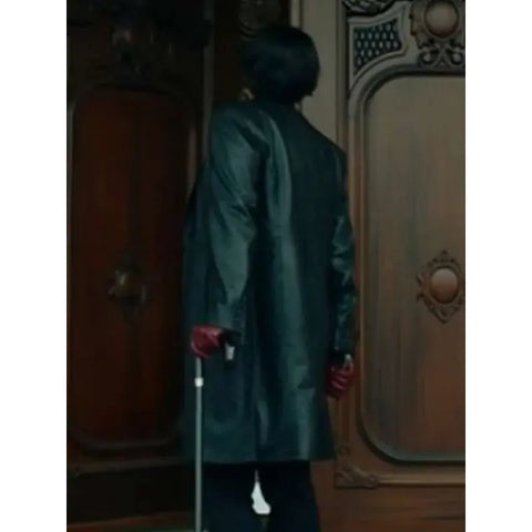 The Sticky Jamie Lee Curtis Black Leather Coat