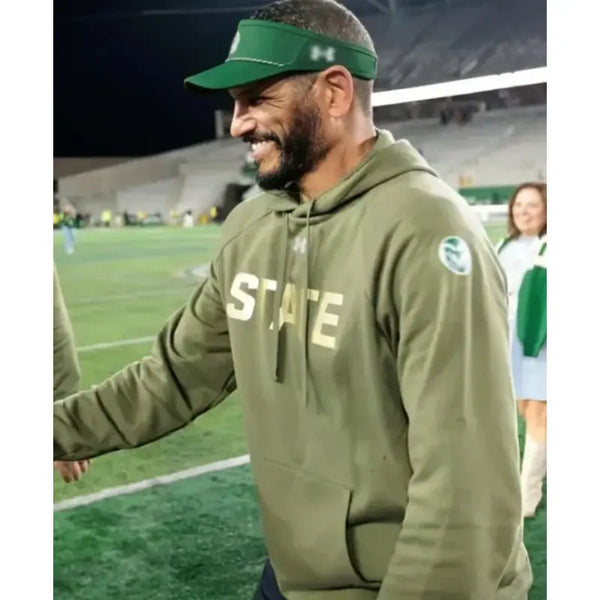 Jay Norvell Fresno State Gameday Green Hoodie
