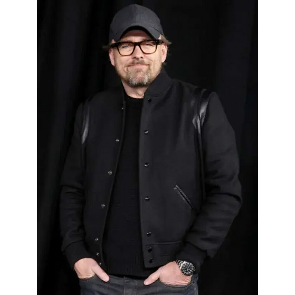 Joachim Rønning Tron Ares Black Varsity Jacket