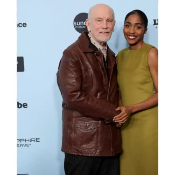 John Malkovich Green Opus 2025 Leather Trucker Jacket
