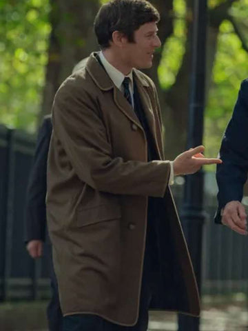 James Norton Joy 2024 Brown Trench Coat