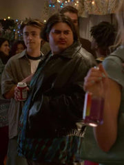 Julian Dennison Y2K Black Leather Jacket
