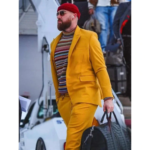 Travis Kelce Yellow Tuxedo