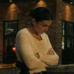 Karla Dixon Reacher Season 2 Ribbed Snap Henley