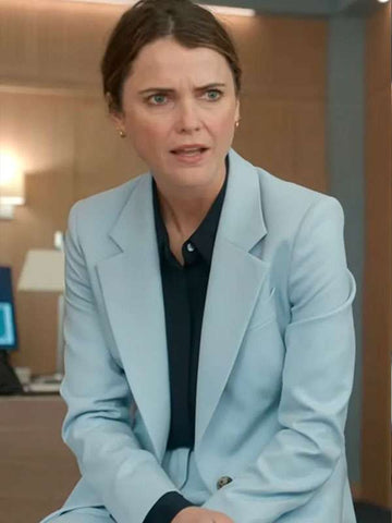 The Diplomat S02 Keri Russell Light Blue Suit