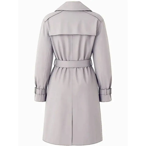 Kim Kardashian PFW 2025 Grey Trench Coat