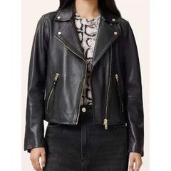 Kristen Johnston Leanne 2025 Black Leather Jacket