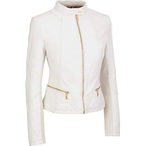 Lambskin Leather Bomber Biker Jacket