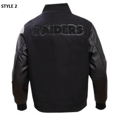 Las Vegas Raiders Black Wool Varsity Jacket
