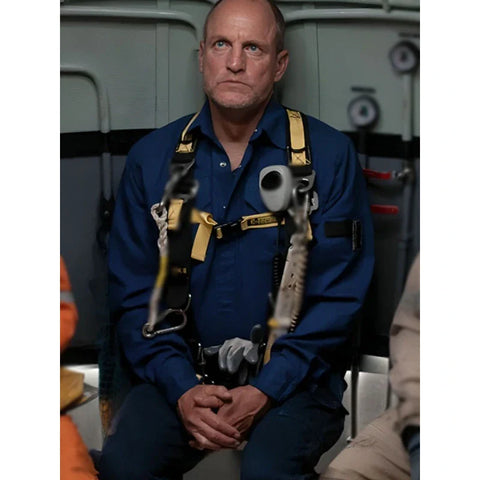 Woody Harrelson Last Breath 2025 Blue Jumpsuit