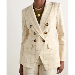 Lauren Koslow Days of Our Lives 2025 Check Blazer