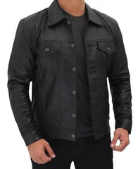 Men’s Real Leather Trucker Jacket | Premium Style