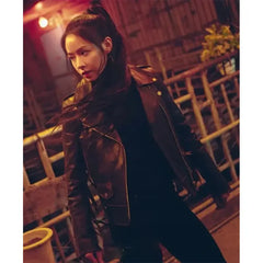 Lee Joo-bin Twelve S01 Black Leather Jacket